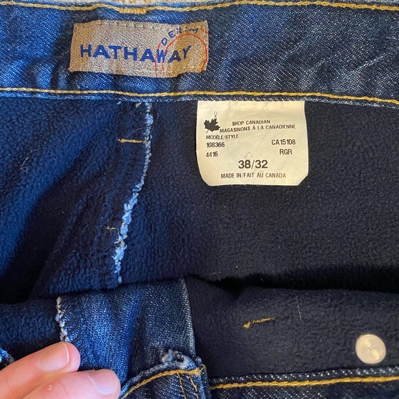 2/$75 💥 - JEANS | Men’s Hathaway fleece lined jeans size 38 - Picture 3 of 5